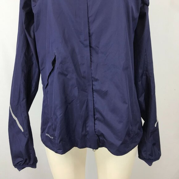 NIKE STROM FLY ~ WOMENS LARGE ~ BLUE REFLECTIVE LIGHT WEIGHT JACKET 425089-547 - Picture 3 of 8